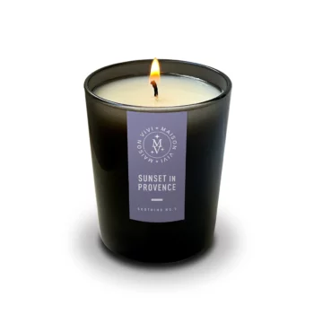 Sunset in Provence lit candle